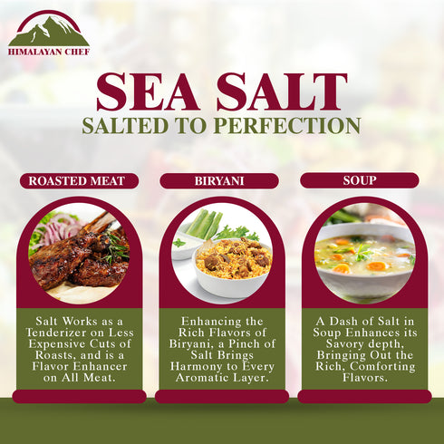 Himalayan Chef Sea Salt, Coarse Grain, 5 Pound Bag | 3 Pack